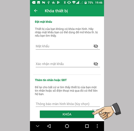 Khóa thiết bị